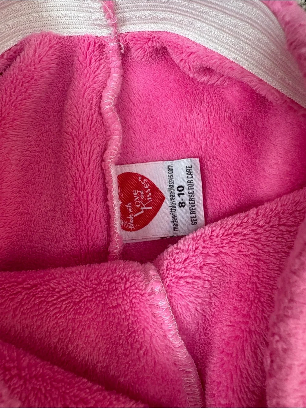 Soft size 8/10 Love and Kisses  Girls Plush Shorts in Turquoise and Pink